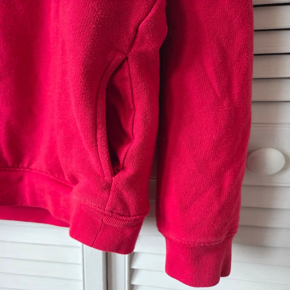 Pink Victoria's Secret Red and Black sherpa pullover cowel drawstring - Picture 5 of 9